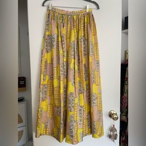 Vintage silk maxi skirt